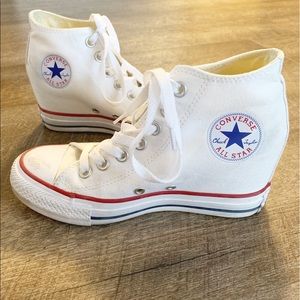 White Converse Sneaker Wedges
